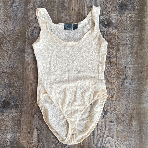 lizwear Tops - Lizwear | Scoop Neck Lace Bodysuit